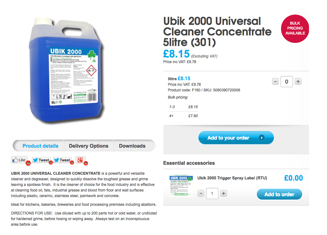 Ubik Universal cleaner product image