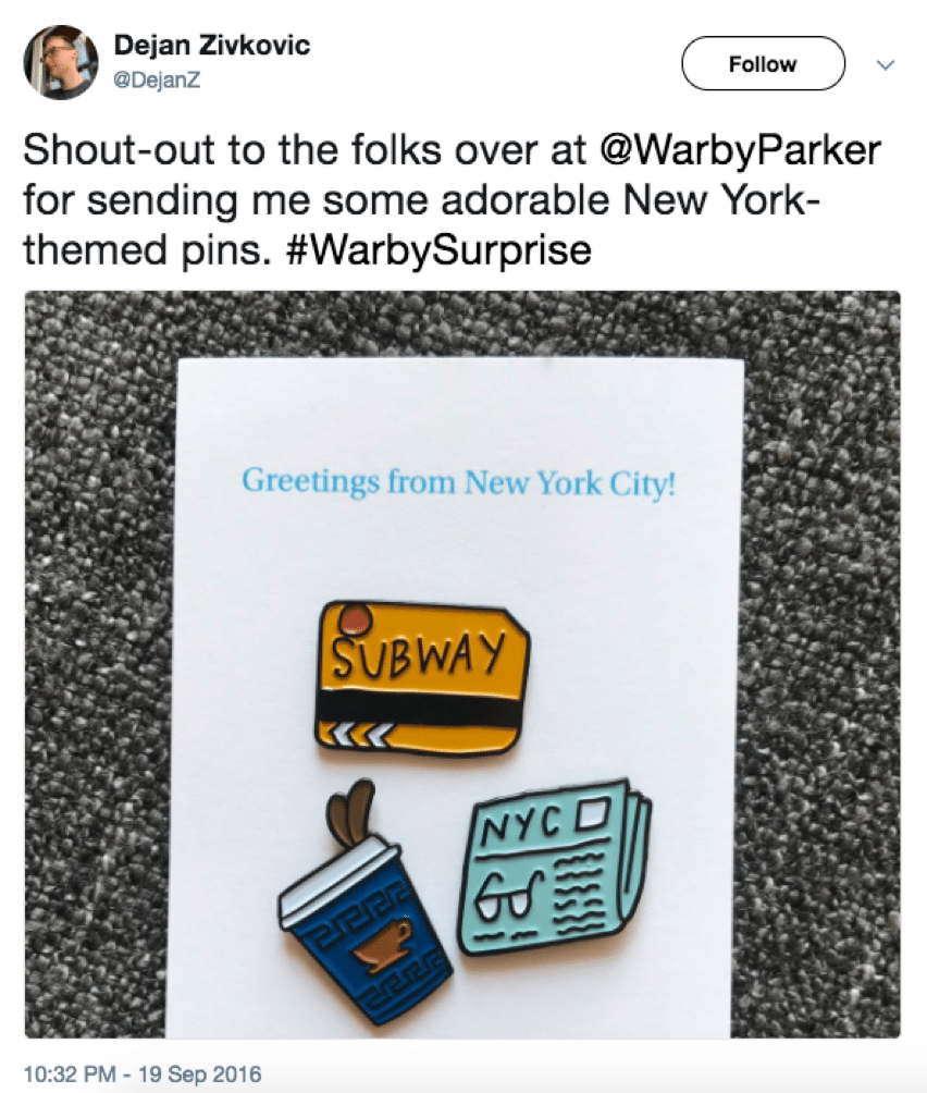 Warby Parker social media approach 