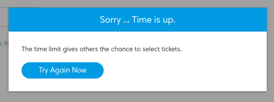 Ecommerce marketing: Ticketmaster urgency to purchase example 2