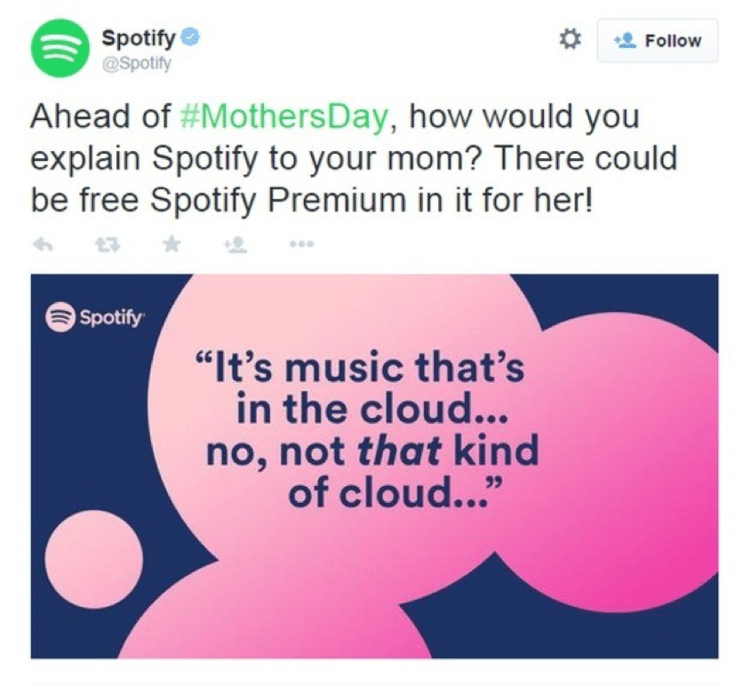 Spotify Mother's Day campaign