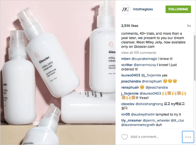 Psychology in e-commerce: crowdsourcing with Glossier
