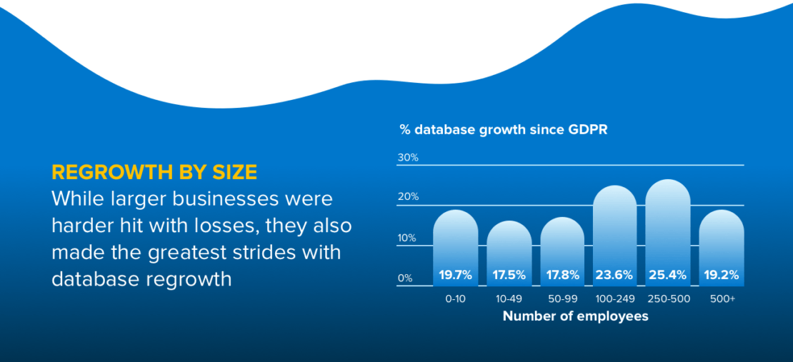 GDPR and Marketing: regrowth by size