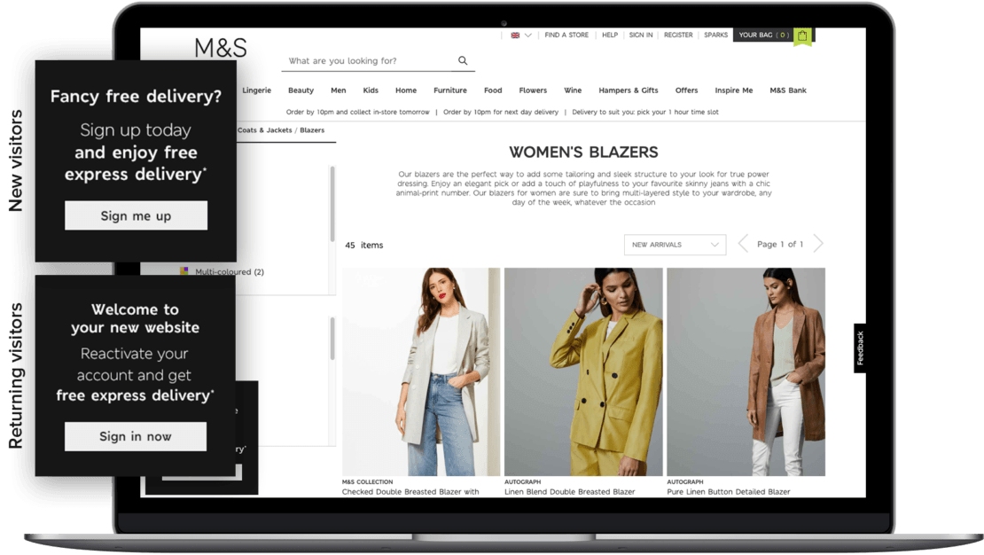 Marks & Spencer replatforming with Yieldify