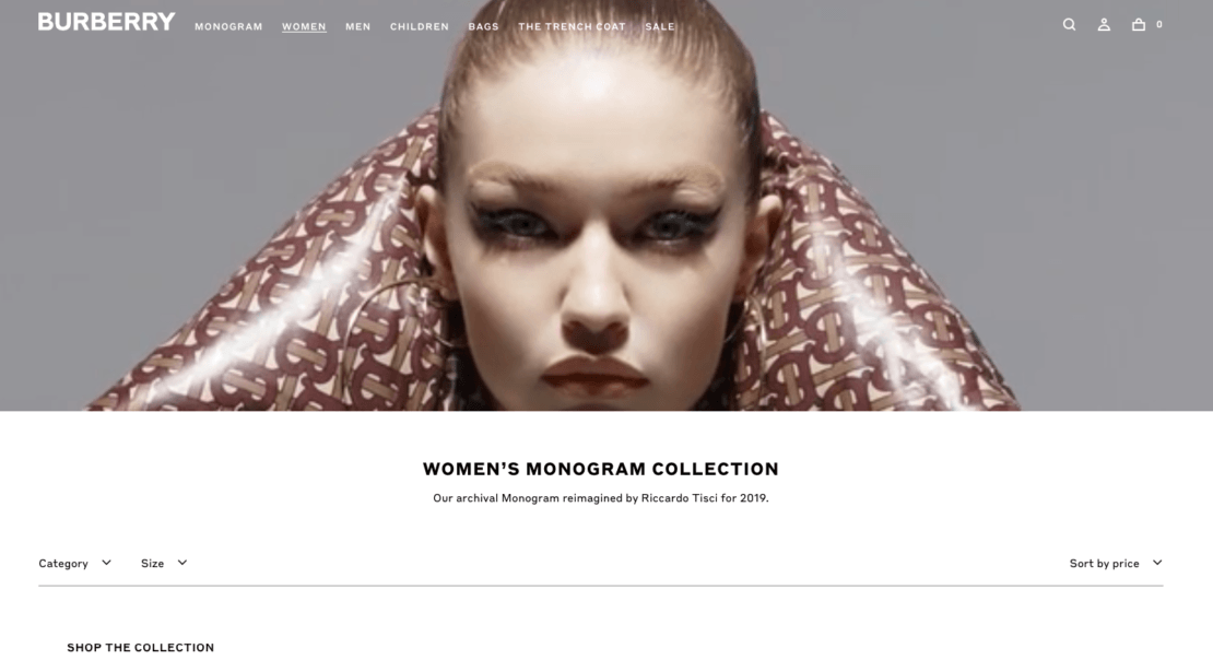 Ecommerce Mareketing: Burberry Website