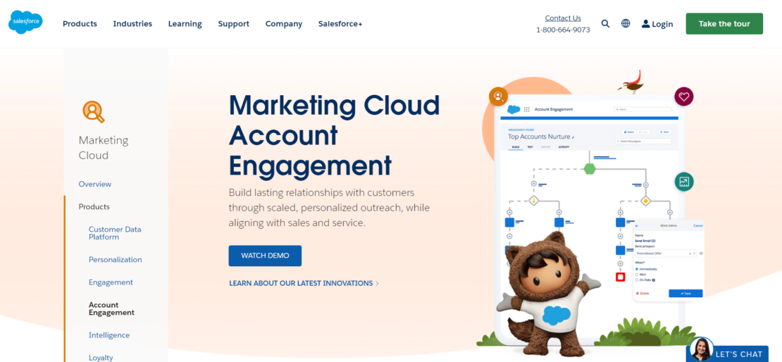 Salesforce Account Engagement homepage