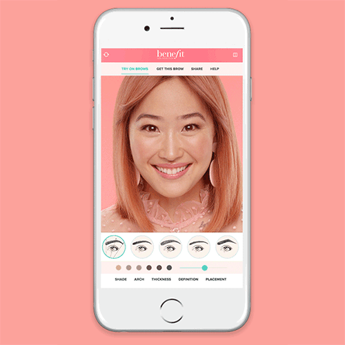 Virtual makeup try on - Benefit Cosmetics