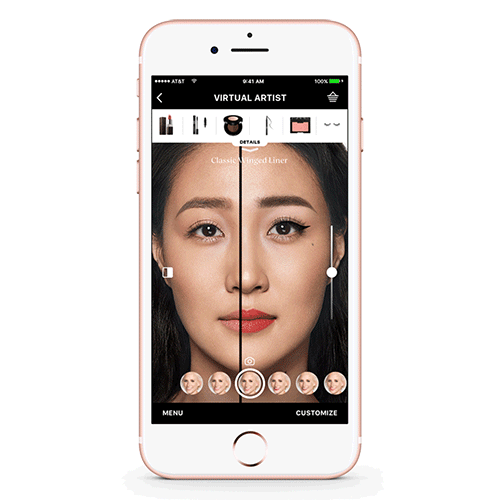 Virtual makeup try on - Sephora