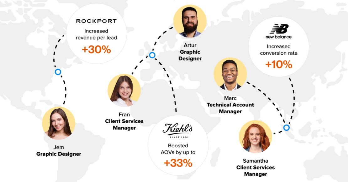 Yieldify's customer success team 