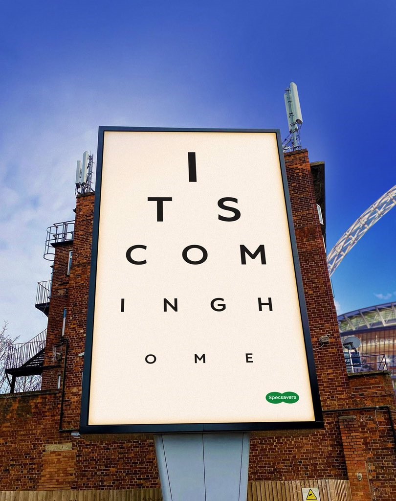 Specsavers' "it's coming home" campaign